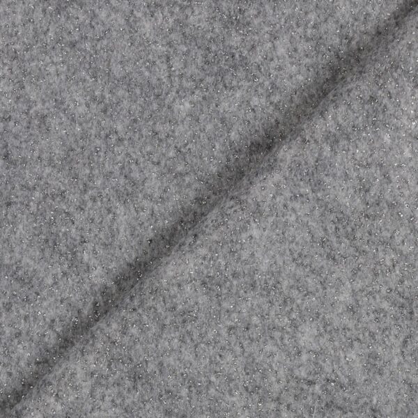 Pannelli Pannolenci Glitter - Glitter Argento - Colore Grigio Chiaro Melange - Misura 50x90cm