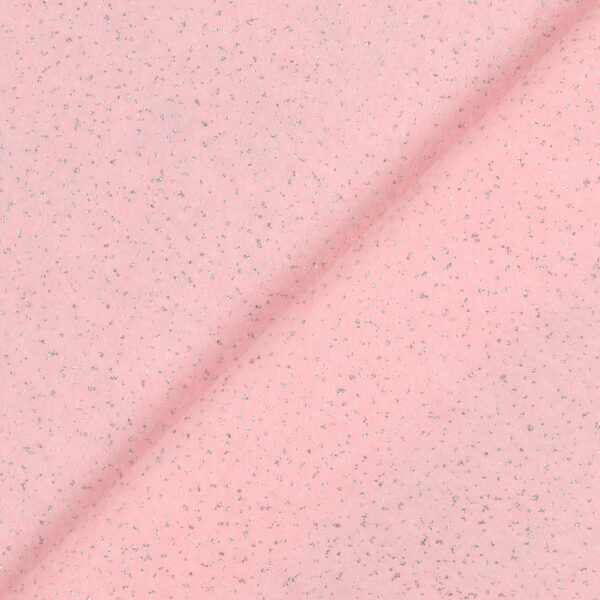 Pannelli Pannolenci Glitter - Glitter Argento - Colore Rosa Baby - Misura 50x90cm