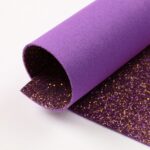 Fogli Gomma Crepla Glitter 14 colori spessore 1,6mm - Misura 33x25cm - Viola-Oro
