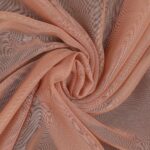 Tessuto Chiffon Glitter - Colore Carne - Glitter Argento - Mezzo Metro