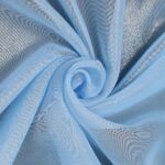 Tessuto Chiffon Glitter - Colore Celeste - Glitter Argento - Mezzo Metro