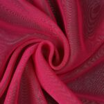 Tessuto Chiffon Glitter - Colore Fucsia - Glitter Argento - Mezzo Metro