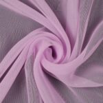 Tessuto Chiffon Glitter - Colore Lilla - Glitter Argento - Mezzo Metro