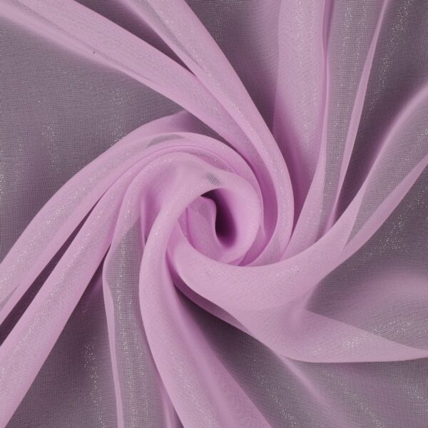 Tessuto Chiffon Glitter - Colore Lilla - Glitter Argento