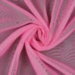 Tessuto Chiffon Glitter - Colore Rosa - Glitter Argento - Mezzo Metro