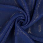 Tessuto Chiffon Glitter - Colore Royal - Glitter Oro - Mezzo Metro