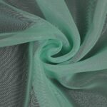 Tessuto Chiffon Glitter - Colore Tiffany - Glitter Argento - Mezzo Metro