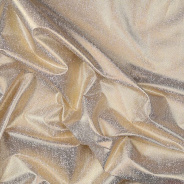 Gabardine-Di-Cotone-Stampato-Tessuto-Al-Metro-Bianco-Placcato-Coprente-Oro-Mosso-Mondotessuti