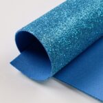Fogli Gomma Crepla Glitter 14 colori spessore 1,6mm - Misura 33x25cm - Turchese
