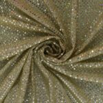 Tessuto Maglina Lurex con Paillettes Cangianti Effetto Madreperla - Oro Chiaro - Mezzo Metro