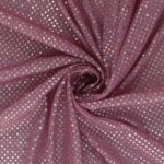 Tessuto Maglina Lurex con Paillettes Cangianti Effetto Madreperla - Rosa - Mezzo Metro