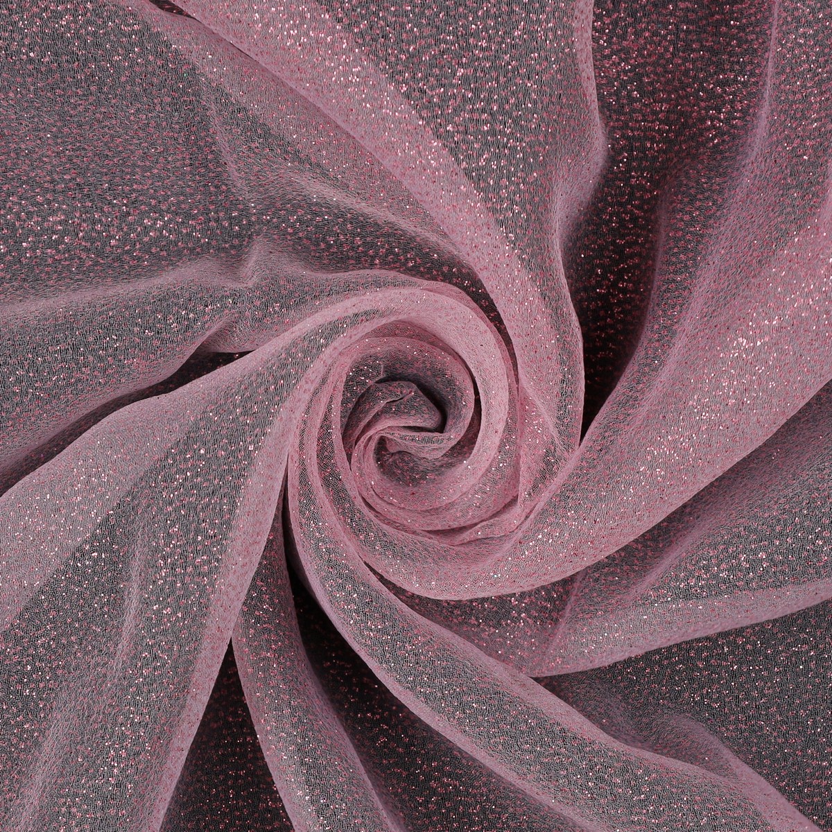 Tessuto Organza Glitter - Rosa Baby Glitter Rosa - Mezzo Metro
