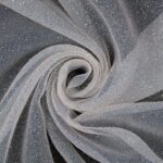 Tessuto Organza Glitter - Bianco Glitter Oro - Mezzo Metro