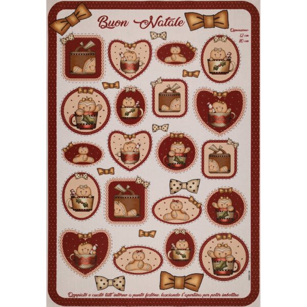 Pannello Pannolenci Stampa Natalizia Classica Gingerbread GM1139 - 50x70cm