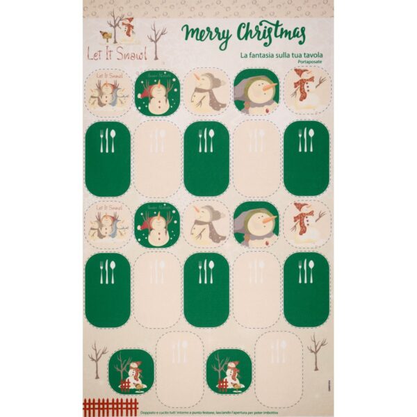 Pannello Portaposate Stampato Babbo Natale GM1062 - 50x70cm