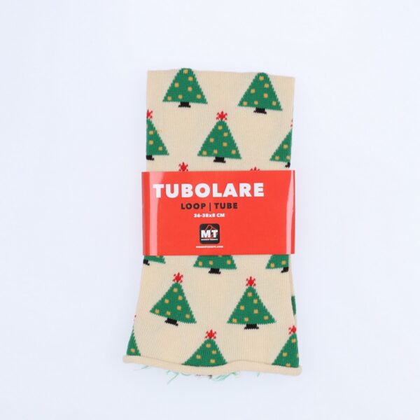 Tubolare Elasticizzato In Maglia - Alberello 8cm Panna