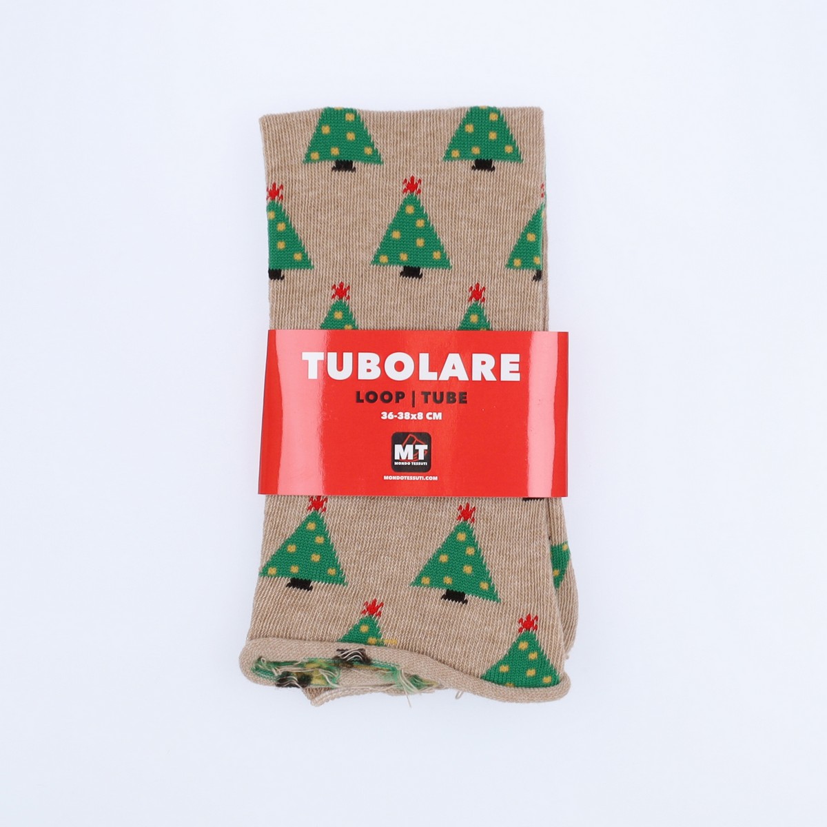 Tubolare Elasticizzato In Maglia - Alberello 8cm Tortora