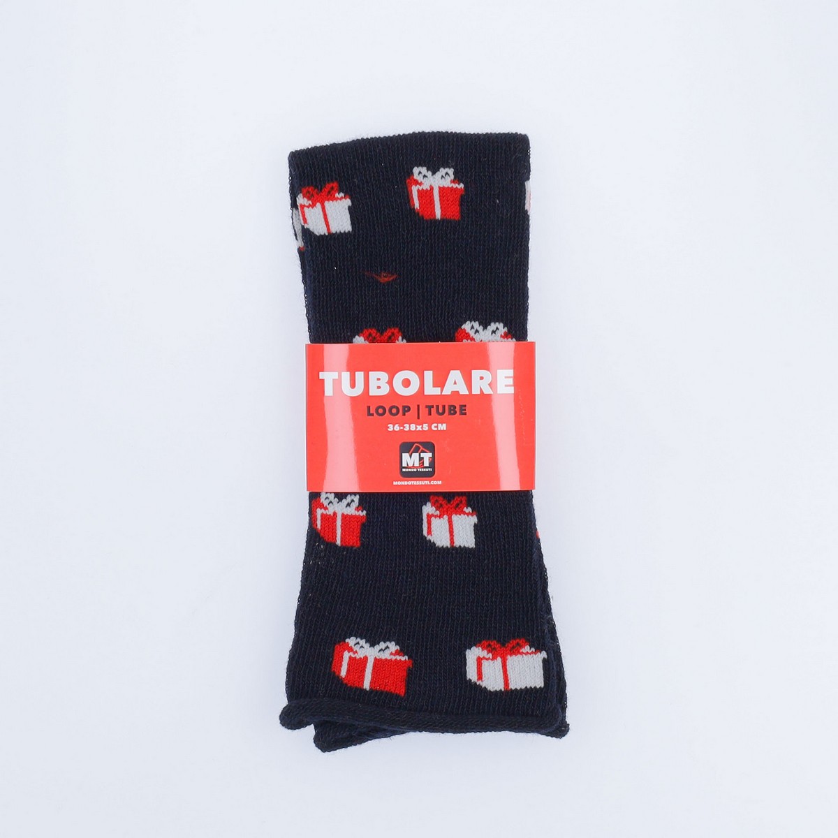 Tubolare Elasticizzato In Maglia - Pacco Regalo 5cm Blu Navy