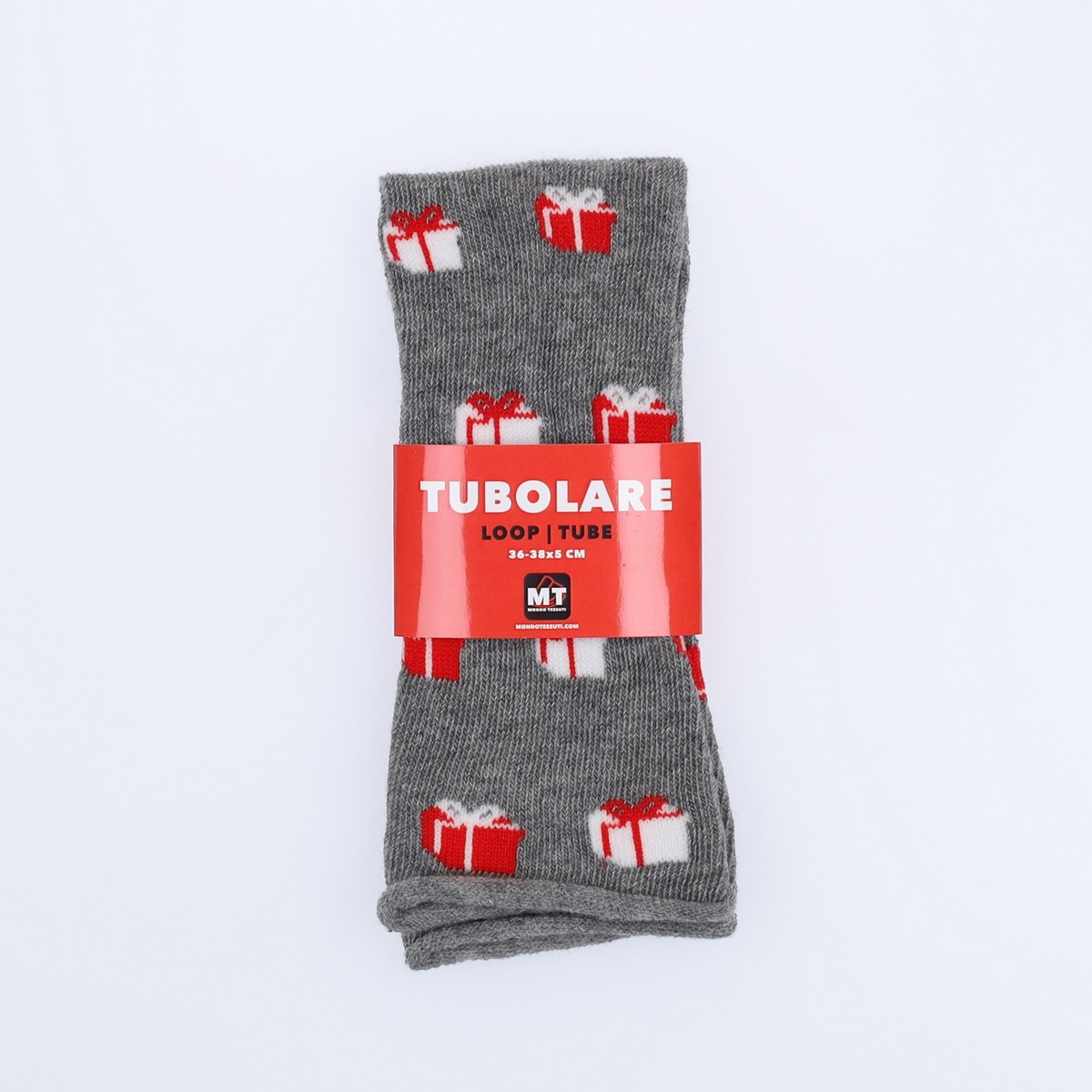 Tubolare Elasticizzato In Maglia - Pacco Regalo 5cm Grigio Scuro