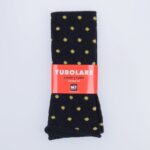 Tubolare Elasticizzato In Maglia - Pois Oro 5cm Blu Navy