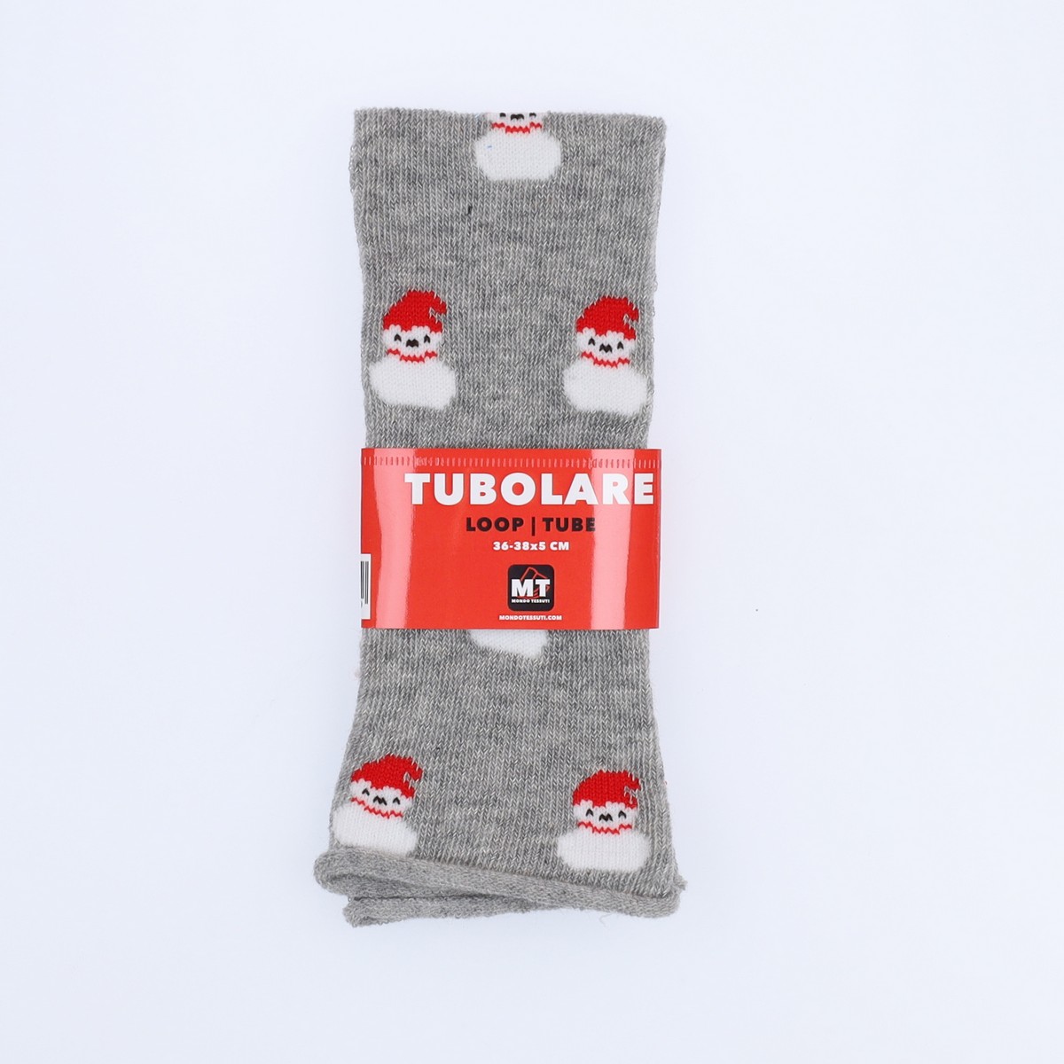 Tubolare Elasticizzato In Maglia - Pupazzo Di Neve 5cm Grigio Chiaro