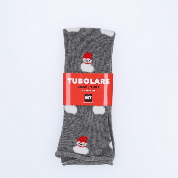 Tubolare Elasticizzato In Maglia - Pupazzo Di Neve 5cm Grigio Scuro
