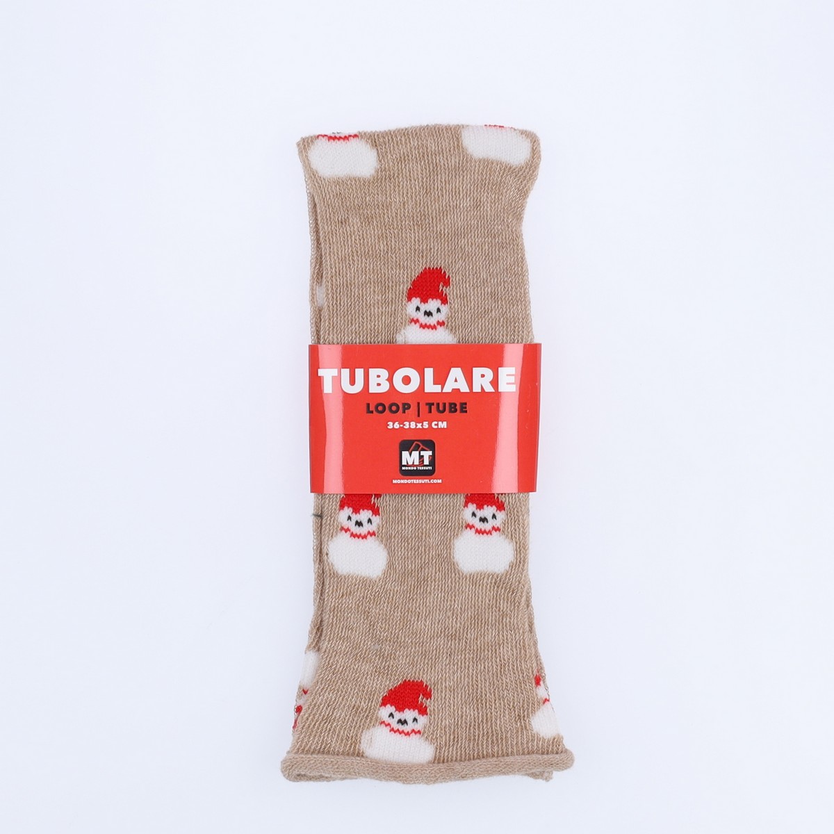 Tubolare Elasticizzato In Maglia - Pupazzo Di Neve 5cm Tortora