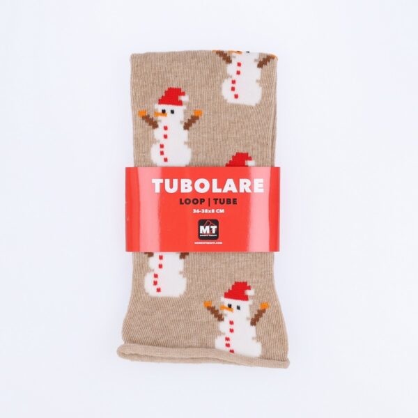Tubolare Elasticizzato In Maglia - Pupazzo Di Neve 8cm Tortora