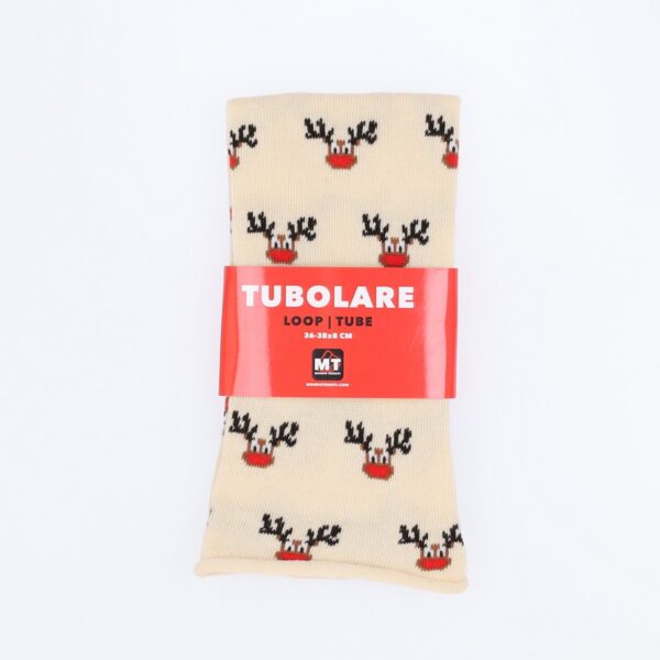 Tubolare Elasticizzato In Maglia - Renna 8cm Panna