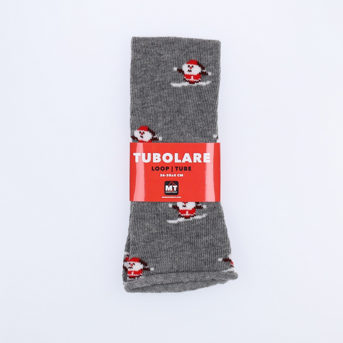 Tubolare Elasticizzato In Maglia - Sport Ski 5cm Grigio Scuro