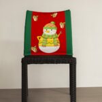 Coprisedia Elasticizzato Universale - Rosso Verde Pupazzo Neve Multicolor