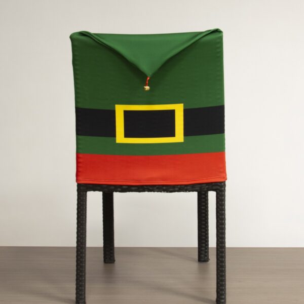 Coprisedia Elasticizzato con Cappuccio - Rosso Verde Vestito Elfo