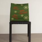 Coprisedia Elasticizzato Universale - Verde Fiocchi Babbo Natale