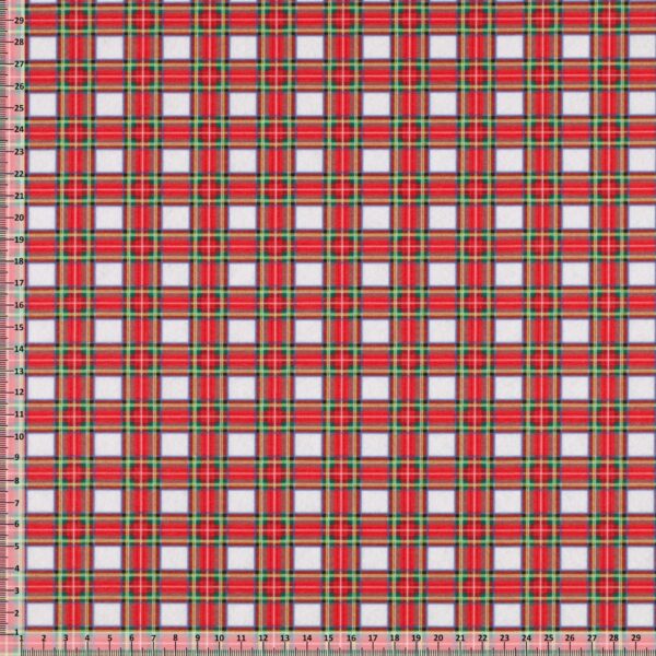 Pannolenci Stampato Scozzese Al Metro - Disegno M - Mezzo Metro