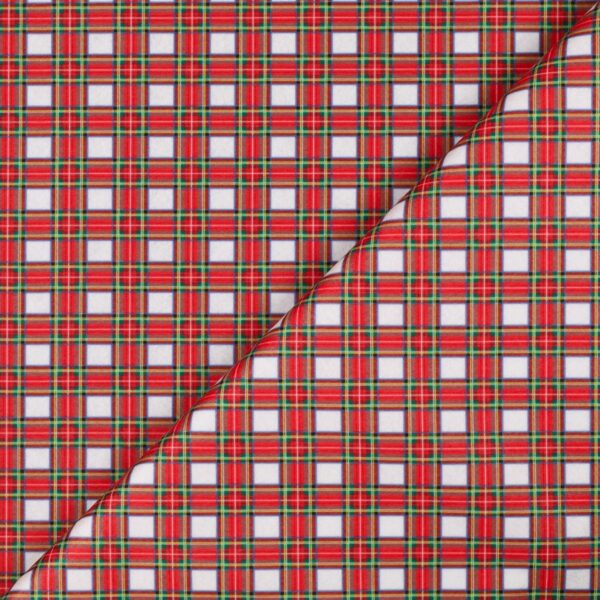 Pannolenci Stampato Scozzese Al Metro - Disegno M - Mezzo Metro