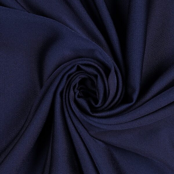 Tessuto Satin Debacato Mano Seta - Blu Scuro
