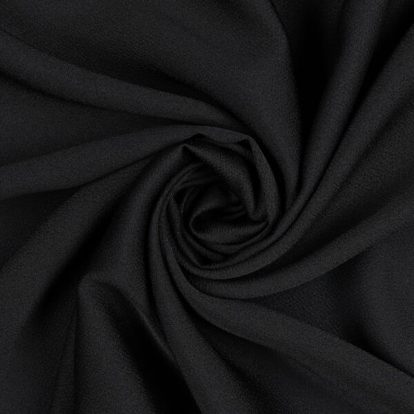 Tessuto Satin Debacato Mano Seta - Nero - Mezzo Metro