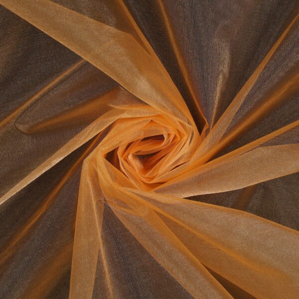 Tessuto in Organza Leggera Cangiante - Arancio - Mezzo Metro