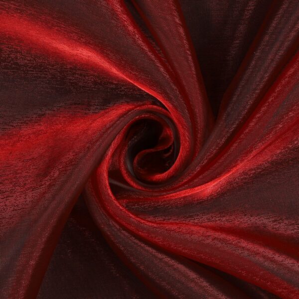 Tessuto in Organza Leggera Cangiante - Rosso India - Mezzo Metro