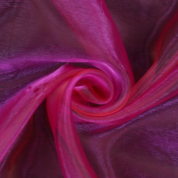 Tessuto in Organza Leggera Cangiante - Fucsia - Mezzo Metro