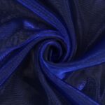 Tessuto in Organza Leggera Cangiante - Blu Scuro - Mezzo Metro