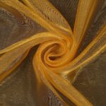 Tessuto in Organza Leggera Cangiante - Ocra - Mezzo Metro