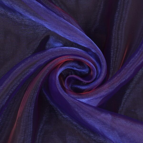 Tessuto in Organza Leggera Cangiante - Viola - Mezzo Metro