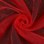 Tessuto in Organza Leggera Cangiante - Rosso Chiaro - Mezzo Metro