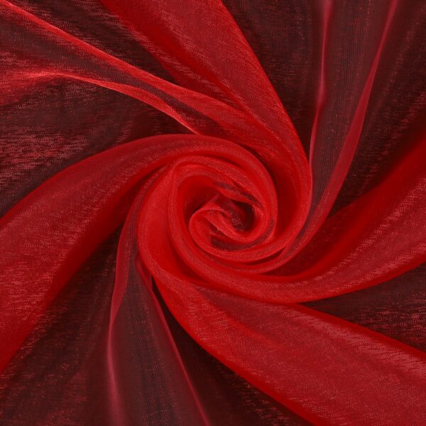 Tessuto in Organza Leggera Cangiante - Rosso Chiaro
