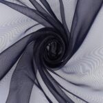 Tessuto in Organza Leggera Cangiante - Blu Notte - Mezzo Metro