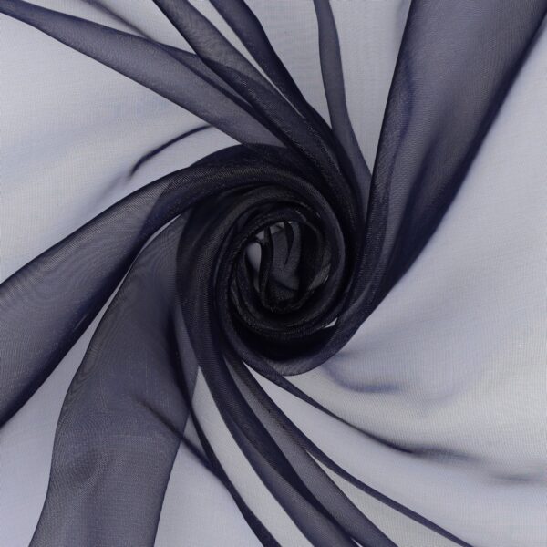 Tessuto in Organza Leggera Cangiante - Blu Notte