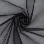 Tessuto Tulle Rigido Al Metro - Nero