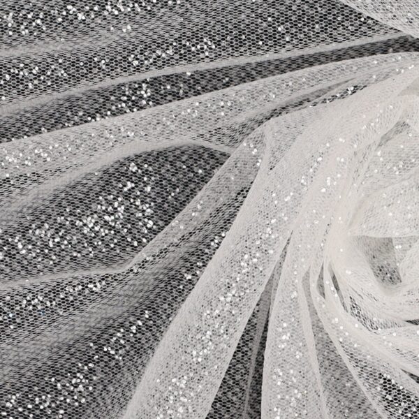 Tessuto Tulle Seta Cristal - Bianco Seta