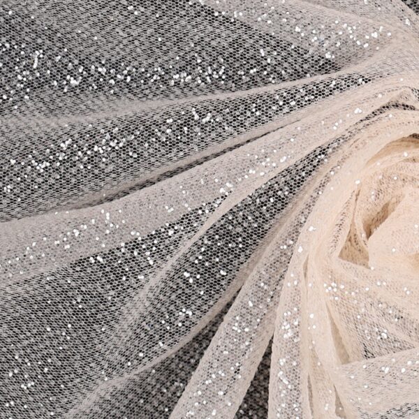 Tessuto Tulle Seta Cristal - Rosa Chiaro - Mezzo Metro